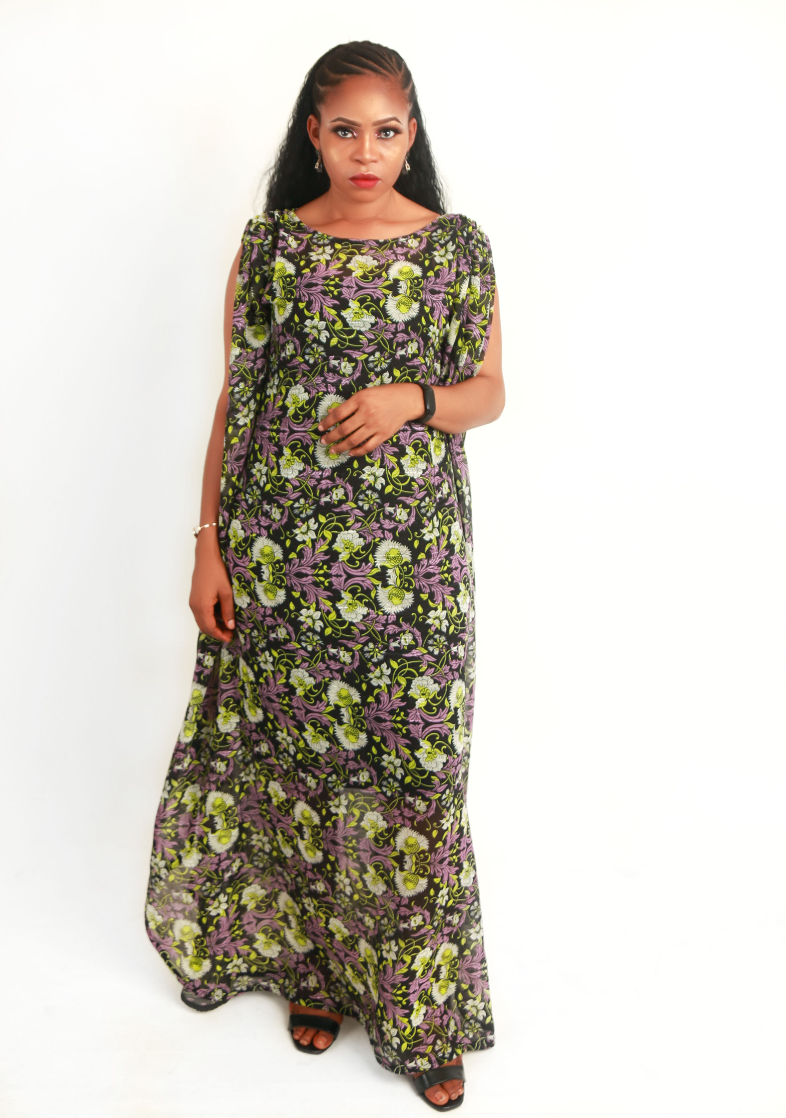Floral Chiffon Dress – Loria Label